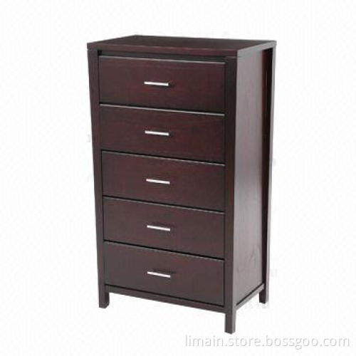 Storage Drawers with Full Extension, Brushed Chrome Hardware, Made of Solid Wood